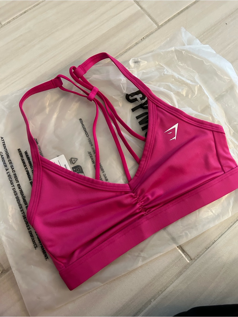 Gymshark Women'Small Sports Bra in Pink Size X Small Like New